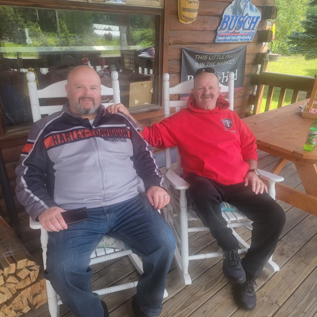 Happy customers enjoying the Way Station